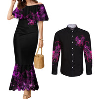 Fairy Skull Couples Matching Mermaid Dress and Long Sleeve Button Shirts My Next Life I Want To Be Karma Fairy DT01