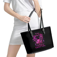 Fairy Skull Leather Tote Bag My Next Life I Want To Be Karma Fairy - Wonder Print Shop