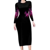Fairy Skull Long Sleeve Bodycon Dress My Next Life I Want To Be Karma Fairy - Wonder Print Shop