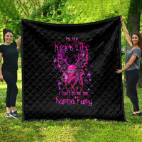 Fairy Skull Quilt My Next Life I Want To Be Karma Fairy - Wonder Print Shop