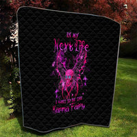 Fairy Skull Quilt My Next Life I Want To Be Karma Fairy - Wonder Print Shop