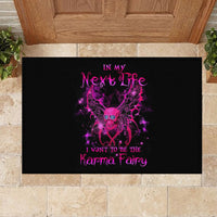 Fairy Skull Rubber Doormat My Next Life I Want To Be Karma Fairy - Wonder Print Shop