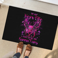 Fairy Skull Rubber Doormat My Next Life I Want To Be Karma Fairy - Wonder Print Shop