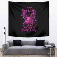 Fairy Skull Tapestry My Next Life I Want To Be Karma Fairy - Wonder Print Shop