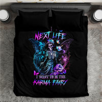 Dia De Los Muertos Skull Bedding Set My Next Life I Want To Be Karma Fairy - Wonder Print Shop
