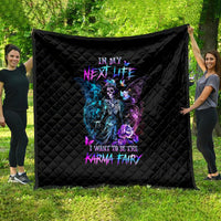 Dia De Los Muertos Skull Quilt My Next Life I Want To Be Karma Fairy - Wonder Print Shop