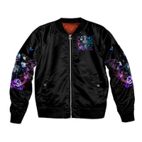 Skull Reaper Sleeve Zip Bomber Jacket I Going To Hell Just Pick You Up - Wonder Print Shop