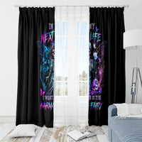Dia De Los Muertos Skull Window Curtain My Next Life I Want To Be Karma Fairy - Wonder Print Shop