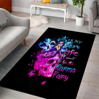 Tiny Fairy Skull Area Rug My Next Life I Want To Be Karma Fairy - Wonder Print Shop