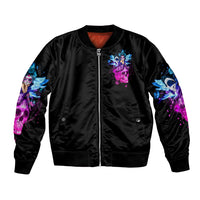 Tiny Fairy Skull Bomber Jacket My Next Life I Want To Be Karma Fairy - Wonder Print Shop