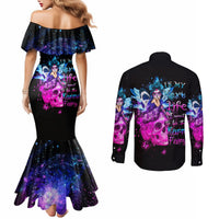 Tiny Fairy Skull Couples Matching Mermaid Dress and Long Sleeve Button Shirts My Next Life I Want To Be Karma Fairy DT01