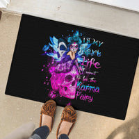 Tiny Fairy Skull Rubber Doormat My Next Life I Want To Be Karma Fairy - Wonder Print Shop