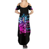 Thunder Skull Summer Maxi Dress I Can't Go To Hell Devil Restrainning Order Against Me - Wonder Print Shop