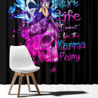 Tiny Fairy Skull Window Curtain My Next Life I Want To Be Karma Fairy - Wonder Print Shop