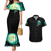 Witch Skull Couples Matching Mermaid Dress and Hawaiian Shirt Into Darkness To Lose Our Mind And Find Our Souls - Wonder Print Shop