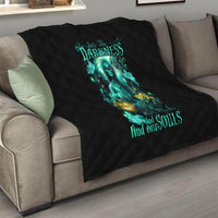 Witch Skull Quilt Into Darkness To Lose Our Mind And Find Our Souls - Wonder Print Shop