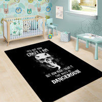 Devil Skull Area Rug It's Not How Crazy Iam But Enjoy It Make Me Dangerous - Wonder Print Shop