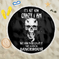 Devil Skull Beach Blanket It's Not How Crazy Iam But Enjoy It Make Me Dangerous - Wonder Print Shop
