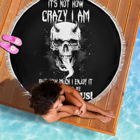 Devil Skull Beach Blanket It's Not How Crazy Iam But Enjoy It Make Me Dangerous - Wonder Print Shop