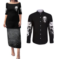 Devil Skull Couples Matching Puletasi Dress and Long Sleeve Button Shirts It's Not How Crazy Iam But Enjoy It Make Me Dangerous - Wonder Print Shop