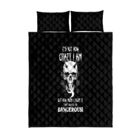 Devil Skull Quilt Bed Set It's Not How Crazy Iam But Enjoy It Make Me Dangerous - Wonder Print Shop