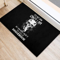 Devil Skull Rubber Doormat It's Not How Crazy Iam But Enjoy It Make Me Dangerous - Wonder Print Shop