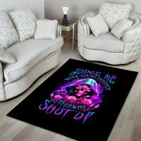 Fire Skull Area Rug Judge Me When You're Perfect Otherwise Shut Up - Wonder Print Shop