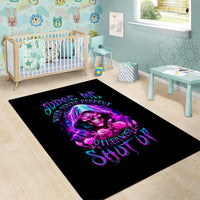 Fire Skull Area Rug Judge Me When You're Perfect Otherwise Shut Up - Wonder Print Shop