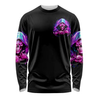 Fire Skull Long Sleeve Shirt Judge Me When You're Perfect Otherwise Shut Up - Wonder Print Shop