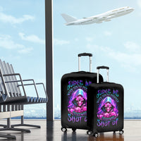 Fire Skull Luggage Cover Judge Me When You're Perfect Otherwise Shut Up - Wonder Print Shop