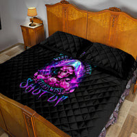 Fire Skull Quilt Bed Set Judge Me When You're Perfect Otherwise Shut Up - Wonder Print Shop