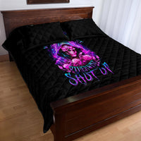 Fire Skull Quilt Bed Set Judge Me When You're Perfect Otherwise Shut Up - Wonder Print Shop