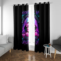Fire Skull Window Curtain Judge Me When You're Perfect Otherwise Shut Up - Wonder Print Shop