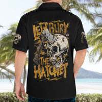 Axe Skull Hawaiian Shirt Let's Bury The Hatchet - Wonder Print Shop