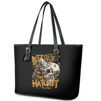 Axe Skull Leather Tote Bag Let's Bury The Hatchet - Wonder Print Shop