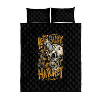 Axe Skull Quilt Bed Set Let's Bury The Hatchet - Wonder Print Shop