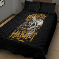 Axe Skull Quilt Bed Set Let's Bury The Hatchet - Wonder Print Shop