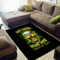 Thunder Skull Area Rug My Demon Hide Inside My Head - Wonder Print Shop