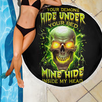 Thunder Skull Beach Blanket My Demon Hide Inside My Head - Wonder Print Shop