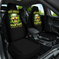 Thunder Skull Car Seat Cover My Demon Hide Inside My Head - Wonder Print Shop