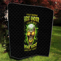 Thunder Skull Quilt My Demon Hide Inside My Head - Wonder Print Shop