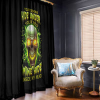 Thunder Skull Window Curtain My Demon Hide Inside My Head - Wonder Print Shop