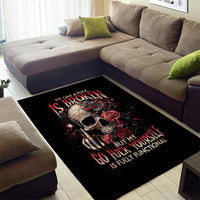 Rose Skull Area Rug My Give A Fuck Is Broken But My Go Fuck Yourself Is Functional - Wonder Print Shop
