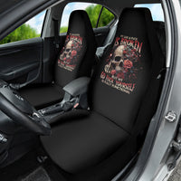 Rose Skull Car Seat Cover My Give A Fuck Is Broken But My Go Fuck Yourself Is Functional - Wonder Print Shop