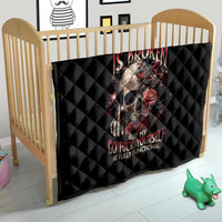Rose Skull Quilt My Give A Fuck Is Broken But My Go Fuck Yourself Is Functional - Wonder Print Shop