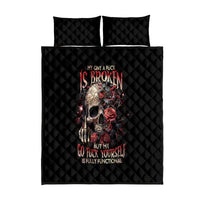 Rose Skull Quilt Bed Set My Give A Fuck Is Broken But My Go Fuck Yourself Is Functional - Wonder Print Shop