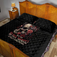 Rose Skull Quilt Bed Set My Give A Fuck Is Broken But My Go Fuck Yourself Is Functional - Wonder Print Shop