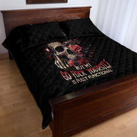 Rose Skull Quilt Bed Set My Give A Fuck Is Broken But My Go Fuck Yourself Is Functional - Wonder Print Shop