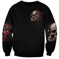 Zombie Skull Sweatshirt I Never Alone My Demon With Me 24/7 - Wonder Print Shop