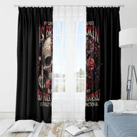 Rose Skull Window Curtain My Give A Fuck Is Broken But My Go Fuck Yourself Is Functional - Wonder Print Shop